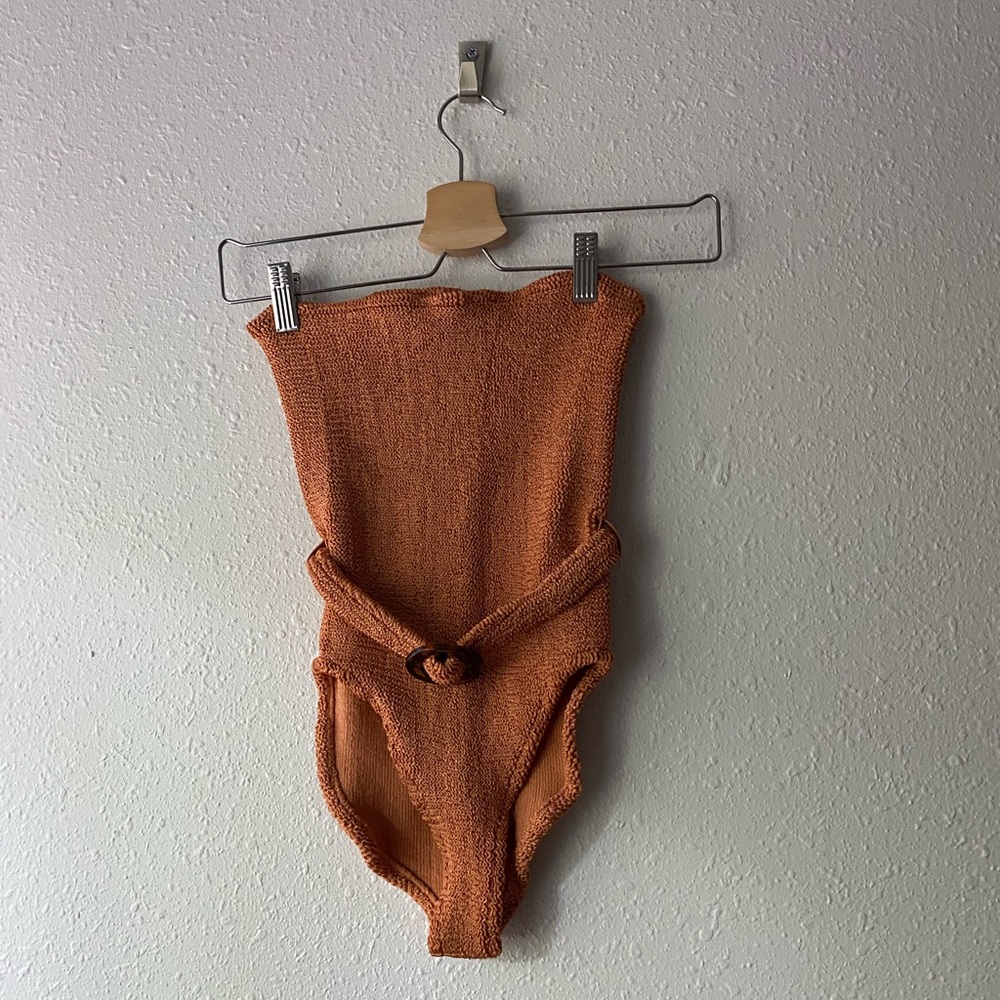 Hunza G Crinkled One Piece Bathing Suit